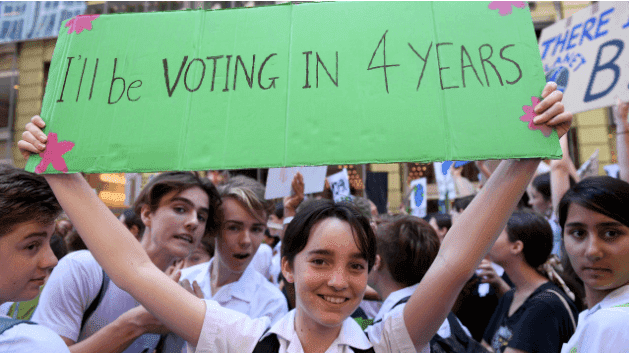 Climate Change Movement Student Placard