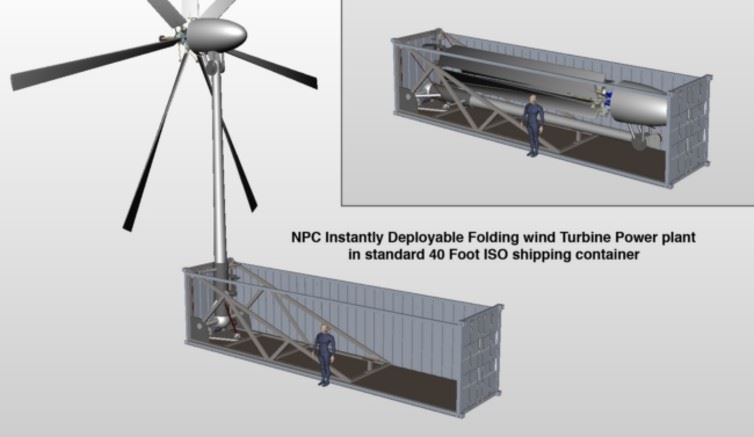 folding wind turbine