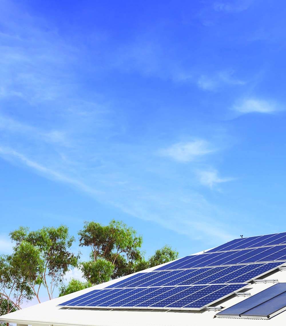 Solar Panels on Tin Roof