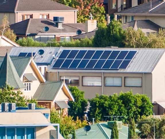 House with solar panels